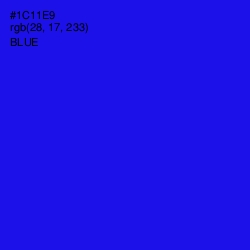 #1C11E9 - Blue Color Image