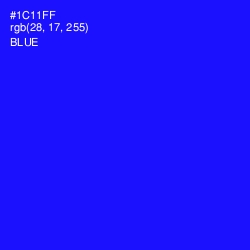 #1C11FF - Blue Color Image