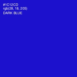 #1C12CD - Dark Blue Color Image