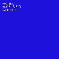 #1C12DC - Dark Blue Color Image