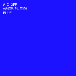 #1C12FF - Blue Color Image