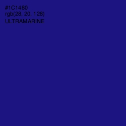 #1C1480 - Ultramarine Color Image