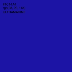 #1C14A4 - Ultramarine Color Image