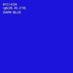 #1C14DA - Dark Blue Color Image