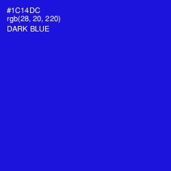 #1C14DC - Dark Blue Color Image