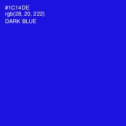 #1C14DE - Dark Blue Color Image