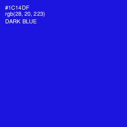 #1C14DF - Dark Blue Color Image