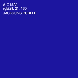 #1C15A0 - Jacksons Purple Color Image