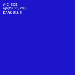 #1C15CB - Dark Blue Color Image