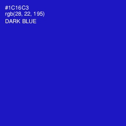 #1C16C3 - Dark Blue Color Image