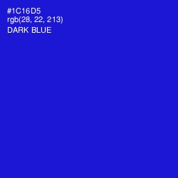 #1C16D5 - Dark Blue Color Image