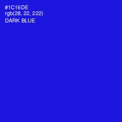 #1C16DE - Dark Blue Color Image