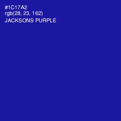 #1C17A2 - Jacksons Purple Color Image
