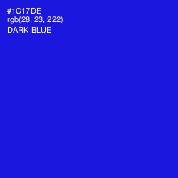 #1C17DE - Dark Blue Color Image