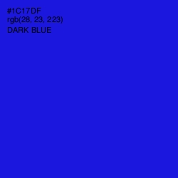 #1C17DF - Dark Blue Color Image