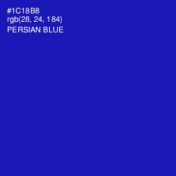 #1C18B8 - Persian Blue Color Image