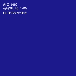 #1C198C - Ultramarine Color Image
