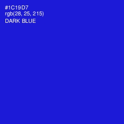 #1C19D7 - Dark Blue Color Image