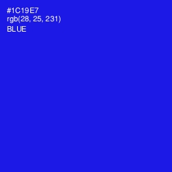#1C19E7 - Blue Color Image