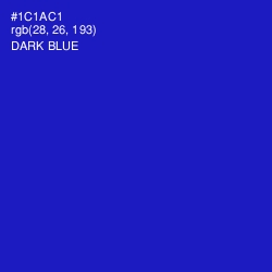 #1C1AC1 - Dark Blue Color Image