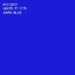 #1C1BD7 - Dark Blue Color Image