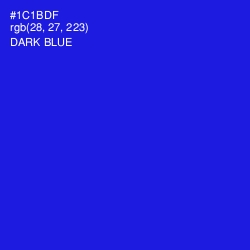 #1C1BDF - Dark Blue Color Image