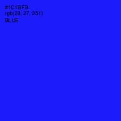 #1C1BFB - Blue Color Image