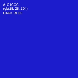 #1C1CCC - Dark Blue Color Image