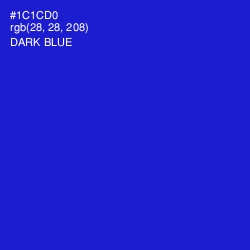 #1C1CD0 - Dark Blue Color Image