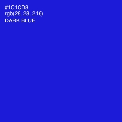 #1C1CD8 - Dark Blue Color Image