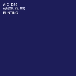 #1C1D59 - Bunting Color Image