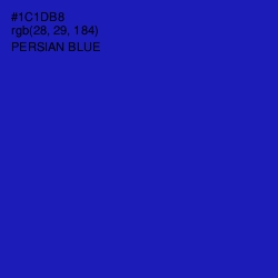 #1C1DB8 - Persian Blue Color Image