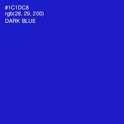 #1C1DC8 - Dark Blue Color Image