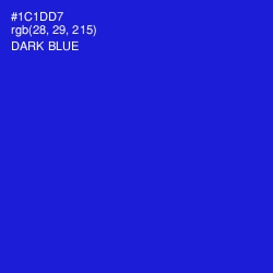 #1C1DD7 - Dark Blue Color Image