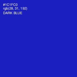 #1C1FC0 - Dark Blue Color Image