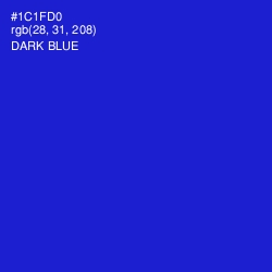 #1C1FD0 - Dark Blue Color Image