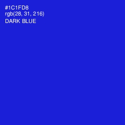 #1C1FD8 - Dark Blue Color Image