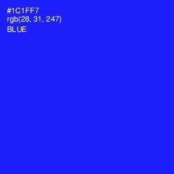 #1C1FF7 - Blue Color Image