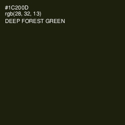 #1C200D - Deep Forest Green Color Image