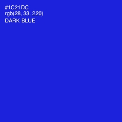 #1C21DC - Dark Blue Color Image