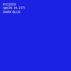 #1C22E3 - Dark Blue Color Image