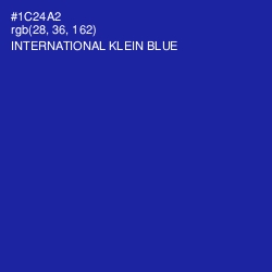 #1C24A2 - International Klein Blue Color Image
