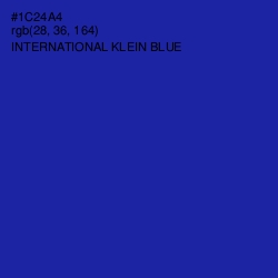 #1C24A4 - International Klein Blue Color Image