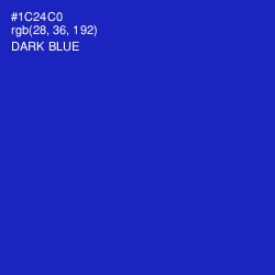 #1C24C0 - Dark Blue Color Image