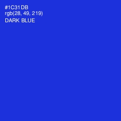 #1C31DB - Dark Blue Color Image