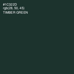 #1C322D - Timber Green Color Image