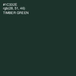 #1C332E - Timber Green Color Image