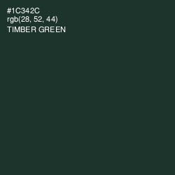 #1C342C - Timber Green Color Image