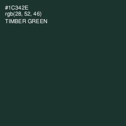 #1C342E - Timber Green Color Image