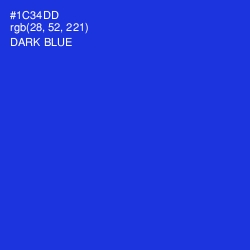 #1C34DD - Dark Blue Color Image